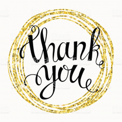 Thank You Clipart In Gold