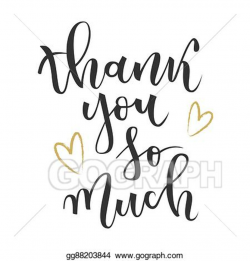 Vector Clipart - Thank you so much greeting. Vector Illustration ...