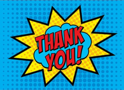 Superhero Thank You Cards • 4\