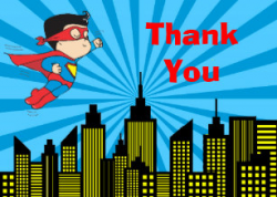Superhero Thank You Cards | Zazzle
