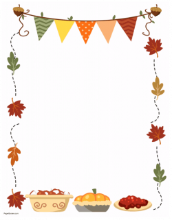 FREE Thanksgiving Border Printables | Many designs available