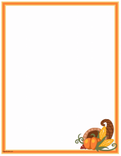 Thanksgiving border clipart | Crafts- fall | Thanksgiving ...