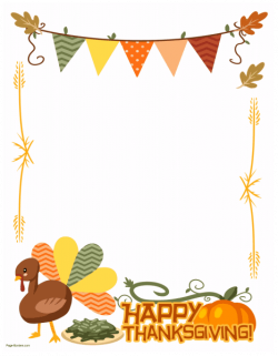 FREE Thanksgiving Border Printables | Many designs available