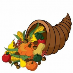 Fall Clip Art | Cornucopia Clipart Image - A Thanksgiving cornucopia ...