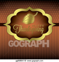Vector Clipart - Happy thanksgiving. Vector Illustration gg66864118 ...