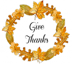 Thanksgiving give thanks wreath clipart - Cathedral of St. John ...