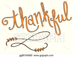 Vector Stock - Thankful thanksgiving. Clipart Illustration ...