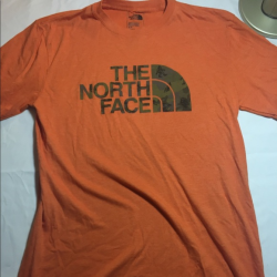 The North Face orange camo yeti logo small rare