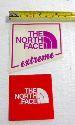 LOT OF 2 THE NORTH FACE Logo Stickers Extreme Red Pink Decal ...
