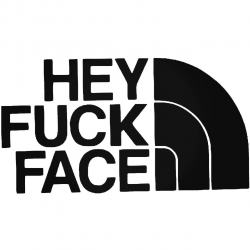 The North Face Hey F Ck Face Surfing Decal Sticker