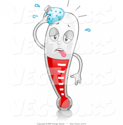 Cartoon Vector of a Thermometer with a Fever by BNP Design ...