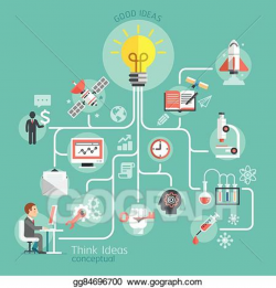 Vector Illustration - Think ideas conceptual design. . EPS ...