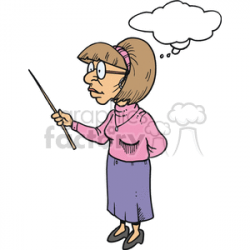 cartoon female teacher clipart. Royalty-free clipart # 155684