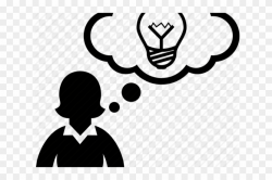 Idea Clipart Thinker - Thinking Woman Icon Png, Transparent ...