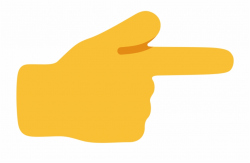 Finger Point Emoji Png - Right Hand Emoji Png | Transparent ...