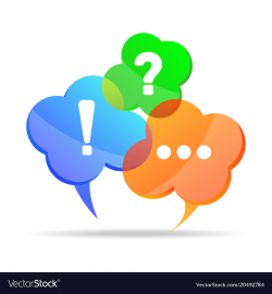 Colorful transparent speech bubbles set