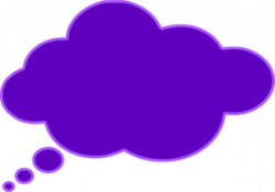 Wide thought bubble purple clip art high quality - Clipartix