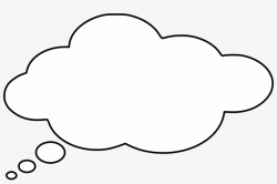 Cloud Thinking Thought - Thought Bubble With Black ...
