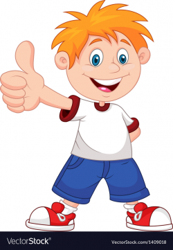 Cartoon boy giving you thumbs up