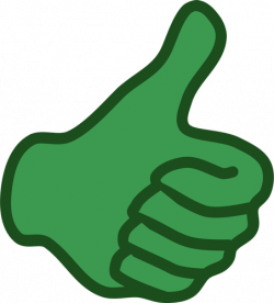 Vector image of green thumbs up hand | Public domain vectors