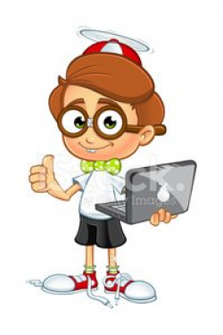 Nerd Boy Laptop & Thumbs UP premium clipart - ClipartLogo.com