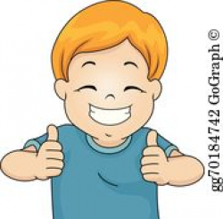 Thumbs Up Boy Clip Art - Royalty Free - GoGraph