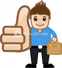 Cool Man Thumbs Up Concept - Vector Character Cartoon Illustration ...