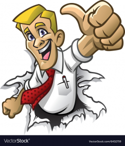 Cartoon man thumb up