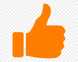 Ok Clipart Adept - Orange Thumbs Up, HD Png Download - 570x597 ...