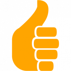 Orange thumbs up 3 icon - Free orange thumbs up icons