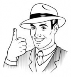 Retro Man Giving The Thumb\'s UP stock vectors - Clipart.me