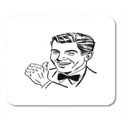 SIDONKU Clipart Men Man with Thumbs Up Retro Clip Vintage Salesmen Mousepad  Mouse Pad Mouse Mat 9x10 inch