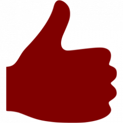 Maroon thumbs up icon - Free maroon hand icons