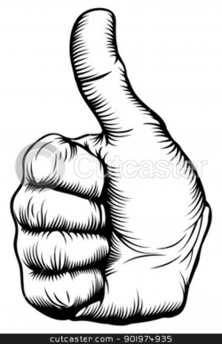 Thumbs up hand stock vector