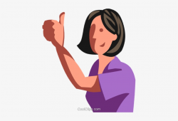 Woman Giving The Thumbs Up Royalty Free Vector Clip - Girl Giving ...