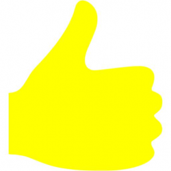 Yellow thumbs up icon - Free yellow hand icons
