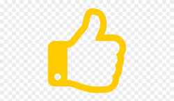 Yellow Thumbs Up Logo Similar To That Of A Facebook - Icon Clipart ...