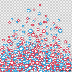 Social network symbol. Like and thumbs up icons isolated on ...