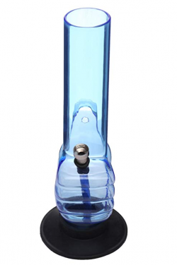 Metier Thumbs Up! 12 inch Tall Transparent Sky Blue Colors Acrylic Water  Bong (Transparent Sky Blue)