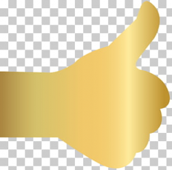 Thumb Yellow Material Design, Gold Thumb Up Transparent ...