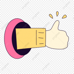 Hand Drawn Cartoon Thumb Up Png Element, Png Element, Free ...