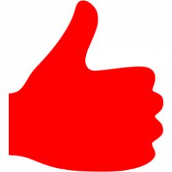 Red thumbs up icon - Free red hand icons
