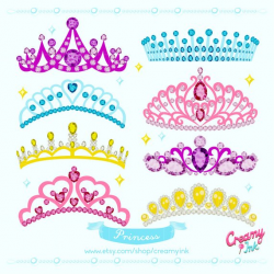 Princess Crown Digital Vector Clip art/ Tiara Clipart Design ...