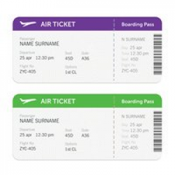 Set of The Airline Boarding Pass Tickets stock vectors ...