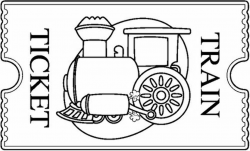 Train Ticket Clip Art Black and White | Train tickets, Train ...