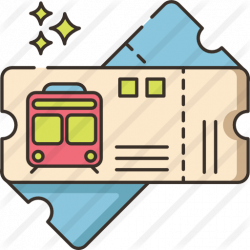 Train ticket - Free travel icons