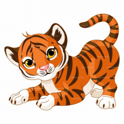 Clipart Baby Tiger Royalty | Grad Day | Cartoon tiger, Tiger cub ...