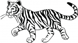 Tiger clipart black and white craft projects - ClipartPost