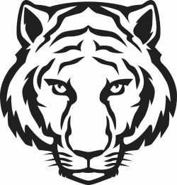 Tiger Head Outline | Tiger Eyes Black And White | Clipart Panda ...