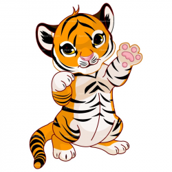 Standing baby tiger clipart cliparts and others art inspiration ...